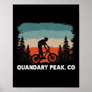 Affiche Vélo de Montagne Rétro Coucher de Soleil Vintage Q
