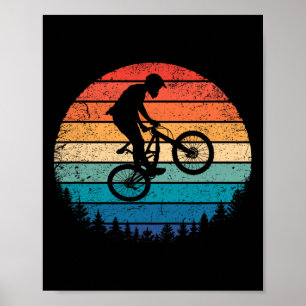 Affiche Vélo de montagne vintage cadeau rétro descente End
