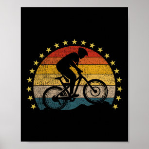 Affiche Vélo de Montagne Vintage Mtb VTT Cyclisme