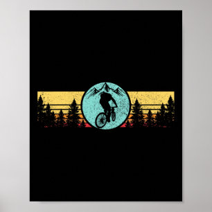 Affiche Vélo de Montagne Vintage Rétro Mtb Cyclisme Nat