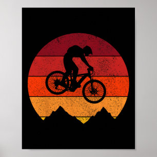 Affiche Vélo de Montagne Vintage Rétro Mtb VTT Downhill Cy