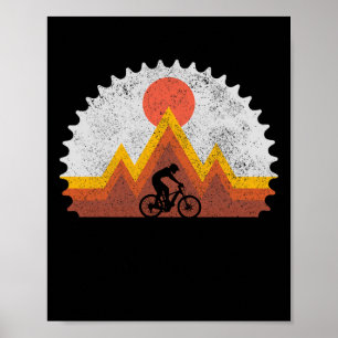 Affiche Vélo de Montagne Vintage Rétro Mtb VTT Downhill Cy