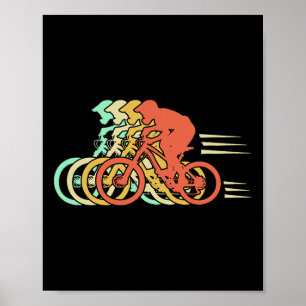 Affiche Vélo de style vintage Vélo de montagne Cycli