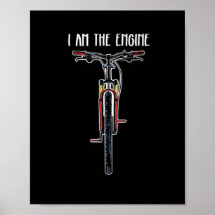 Affiche Vélo Drôle Je Suis Le Moteur