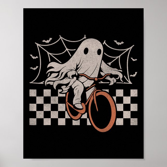 Affiche Vélo Fantôme Halloween Costume Ghoul Biker (Devant)