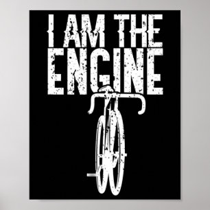Affiche Vélo Je Suis Le Moteur Vélo Tout Terrain Pour Cycl