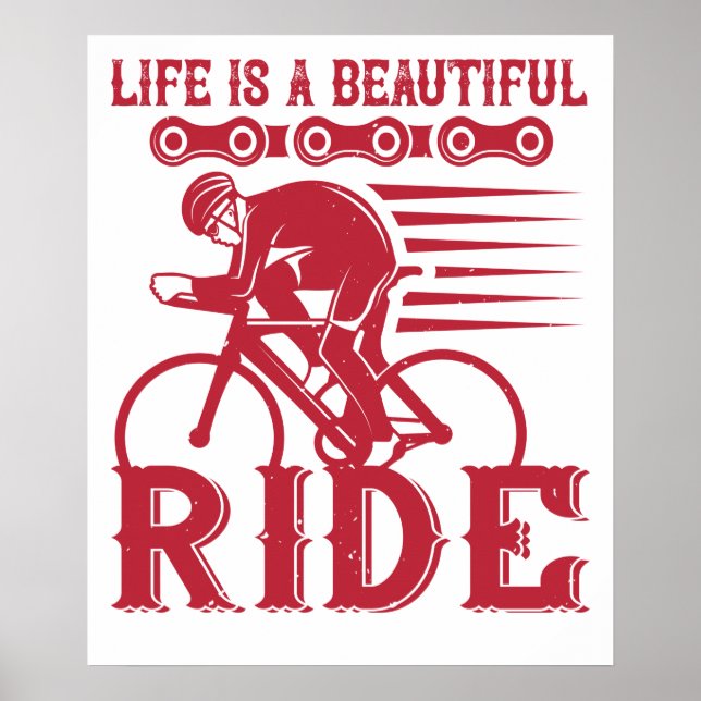 Affiche Vélo - La vie est une belle balade (Devant)