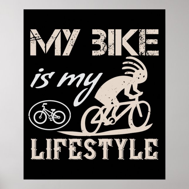 Affiche Vélo - Mon vélo est mon mode de vie (Devant)