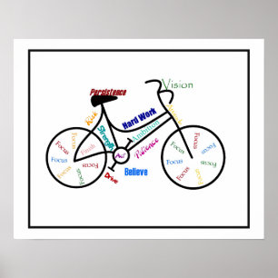 Affiche Vélo Motivationnel Cyclisme Sport Vélo, Motivation