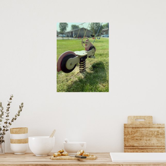 Affiche Vélo pour enfants de terrain de jeu (Cuisine)