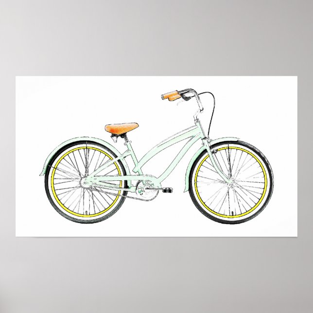 Affiche vélo rétro (Devant)