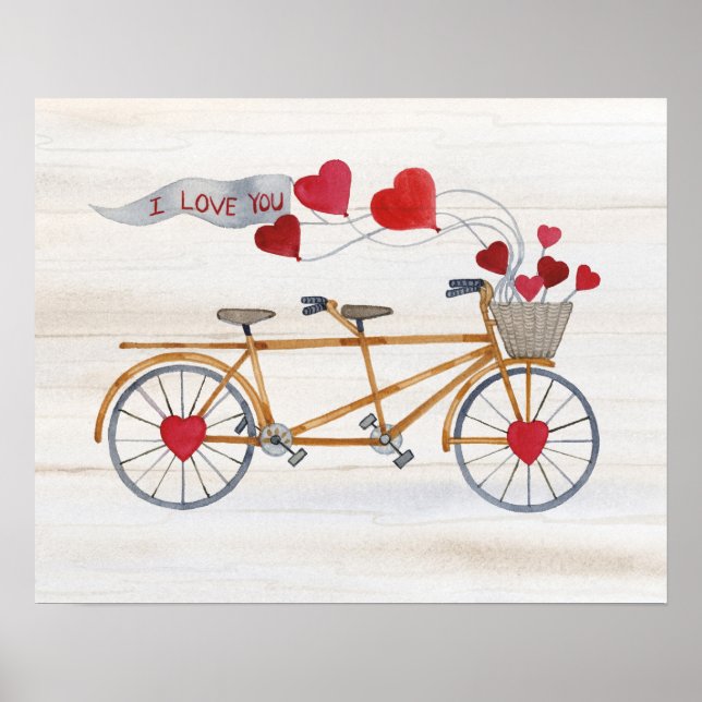 Affiche Vélo Rustique Valentine Construite Pour Deux (Devant)