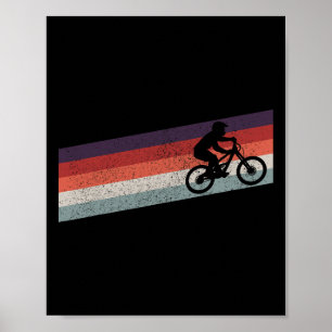 Affiche Vélo tout terrain ancien vélo VTT vélo de descente