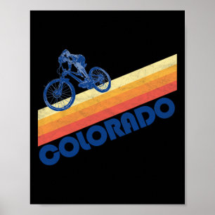 Affiche Vélo tout terrain de style rétro des années 70 au