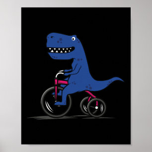 Affiche Vélo tout terrain dinosaure . Maillot de VTT