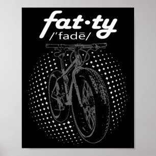 Affiche Vélo tout terrain Fat Bike Cyclisme gras