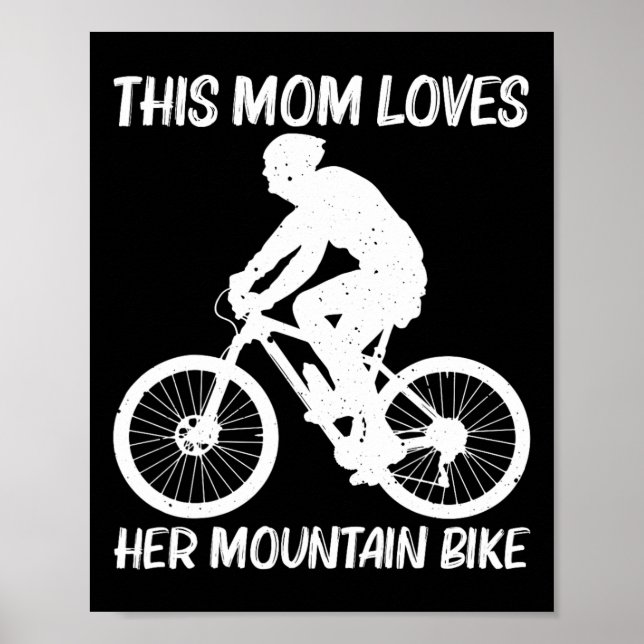 Affiche Vélo tout terrain pour maman mère MTB VTT B (Devant)