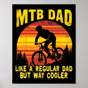 Affiche Vélo tout terrain pour papa cycliste Vtt Vélo Bicy