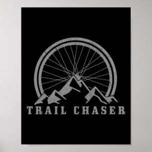 Affiche Vélo tout terrain simple sentier VTT cyclisme vélo