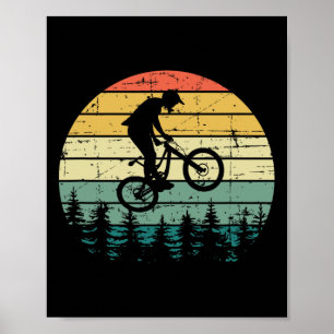 Affiche Vélo tout terrain - Vélo de descente vintage - Con
