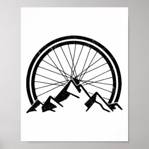 Affiche Vélo tout terrain Vtt Descente Cyclisme Cycliste