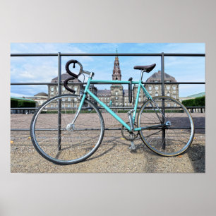 Affiche Vélo vert au château de Christiansborg, Copenhague