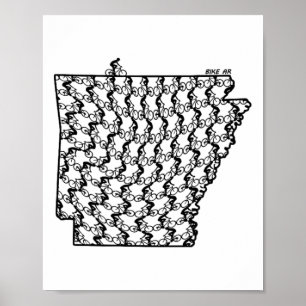 Affiche Vélo vintage Arkansas Cyclisme Vélo de montagne Bi