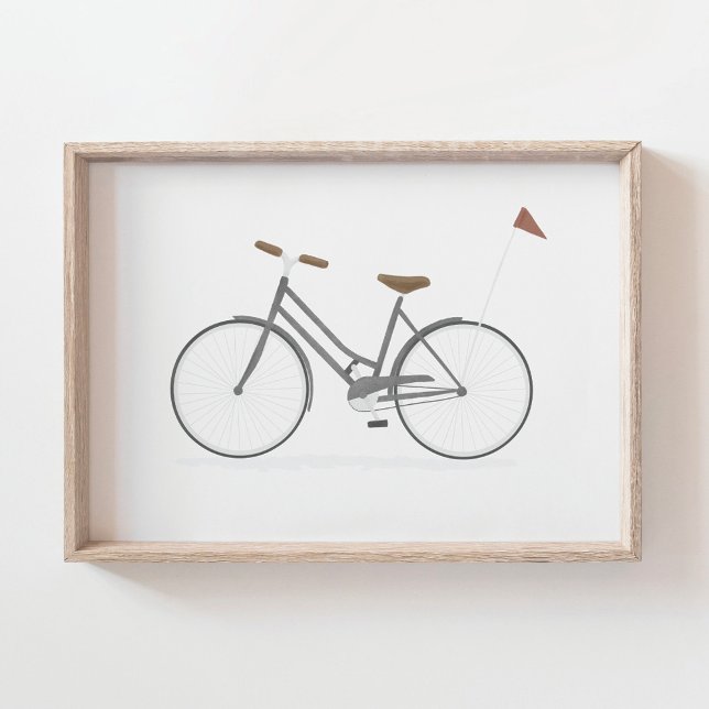 Affiche vélo vintage gris (Créateur téléchargé)