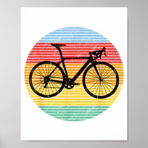 Affiche Vélo vintage Racing Funny Road Vélo Racer Cadeau