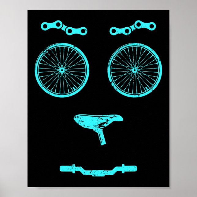 Affiche Vélo VTT Cycliste Cadeau Bicyclette  (Devant)