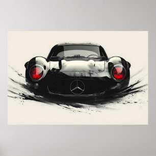 Affiche Velocity en monochrome : l'élégance classique de l
