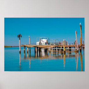 Affiche Vélodrif côtier Afrique du Sud Paysage Bateau Bird