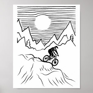 Affiche Vélos Mtb Couleur-vert-sage Vélo Mtb Vélo-montagne