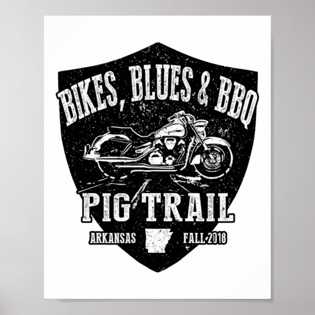 Affiche Vélos officiels Pig Trail Blues Bbq Motorcycle (Devant)