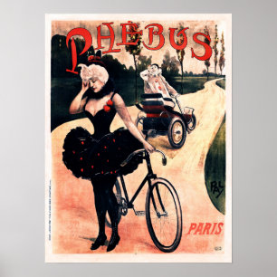 Affiche VÉLOS PHÉBUS France Paris PAL Jean Paleologu