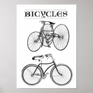 Affiche Vélos vintages