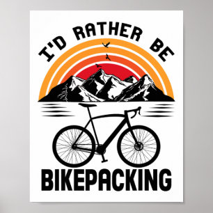 Affiche Vélotourisme Vélotouriste VTT Vélo Cyclisme