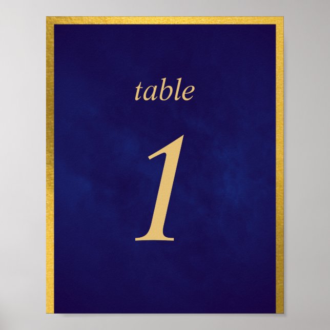 Affiche Velvet Purple Gold Fairy Tale Numéro de table mign (Devant)