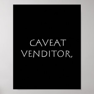 Affiche Vendeur de caveat