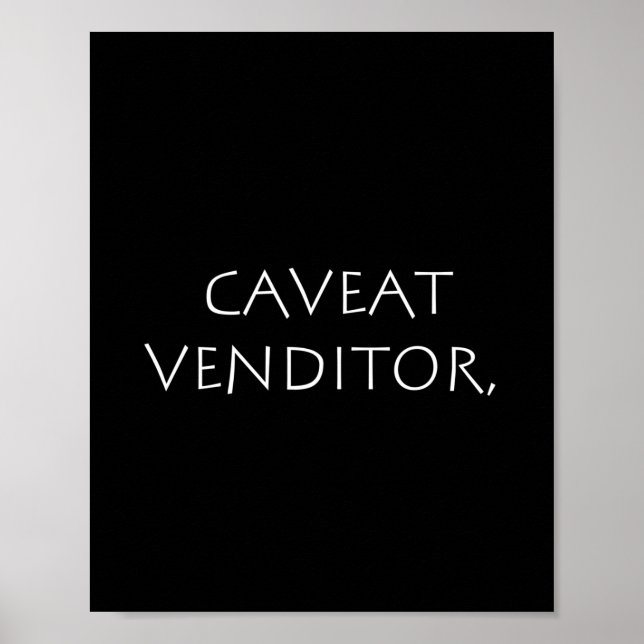Affiche Vendeur de caveat (Devant)