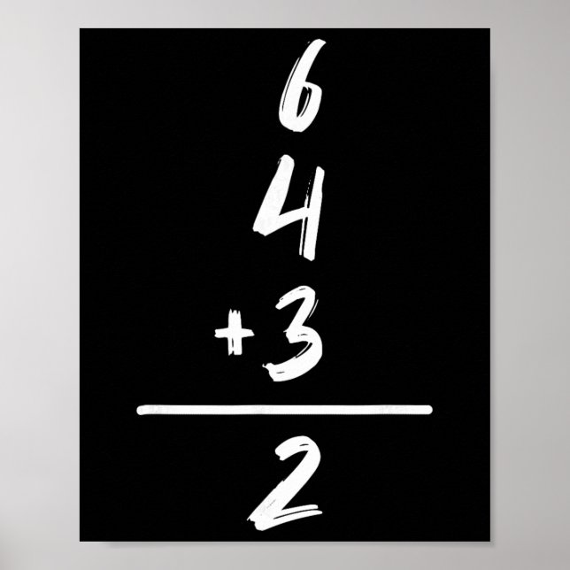 Affiche Vendez Inspiré Math 6 4 3 2 Double Play Softll Jeu (Devant)