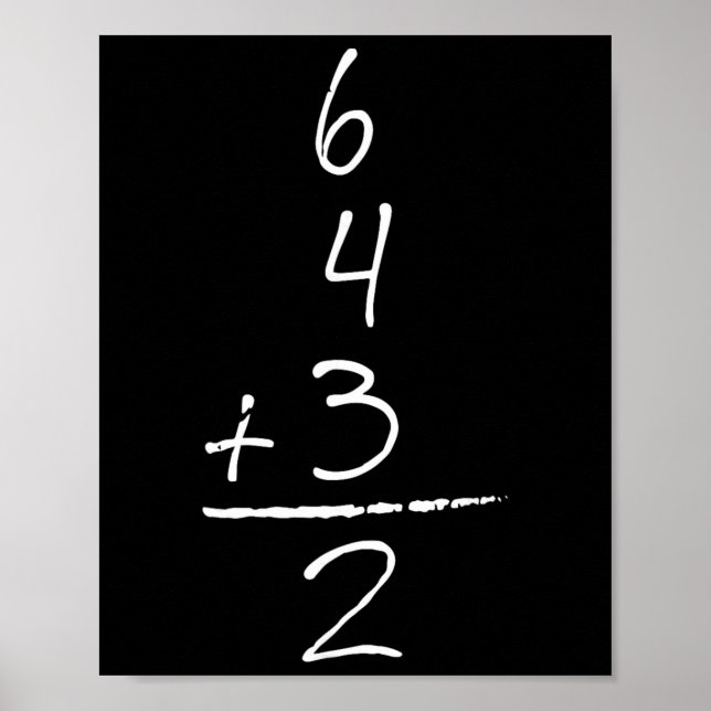 Affiche Vendez Inspiré Math 6 4 3 2 Double Play Softll Jeu (Devant)