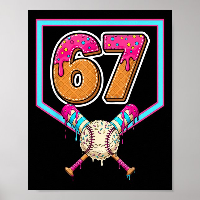 Affiche Vendre Dégoulinade de Crème Glacée Numéro 67 Joueu (Devant)