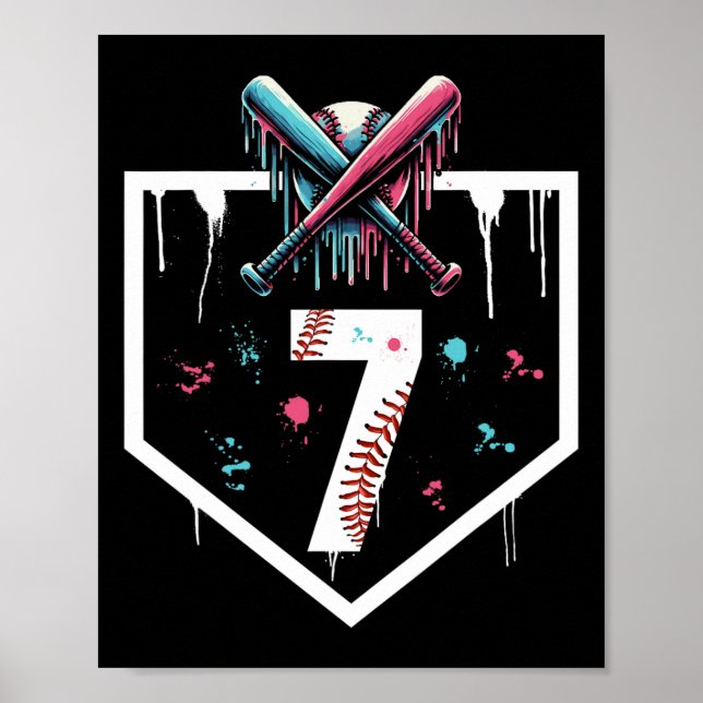 Affiche Vendre Drith 7th Birthday Home Plate Boys Youth 7  (Devant)