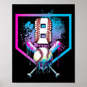 Affiche Vendre Drith 8th Birthday Home Plate Boys Youth 8 