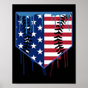 Affiche Vendre Driys Ice Cream Patriotic American Drapeau