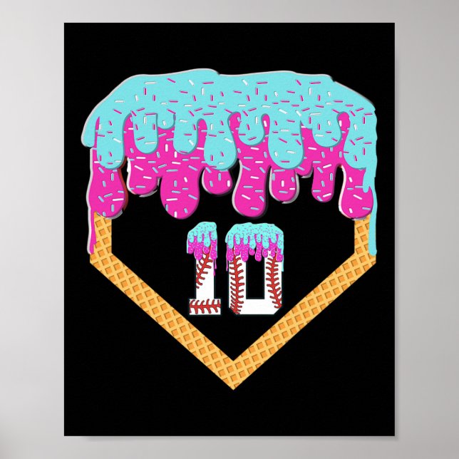 Affiche Vendre la goutte 10 ans de glace Crème 10e anniver (Devant)