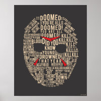 Vendredi 13 | Masque de hockey typographique