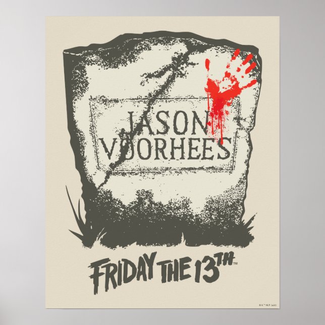 Affiche Vendredi 13 | Pierre de tête de Jason Voorhees (Devant)