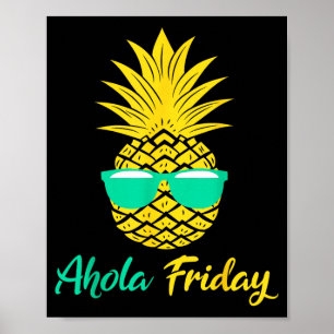 Affiche Vendredi Aloha Ananas Eté Fruit Ananas